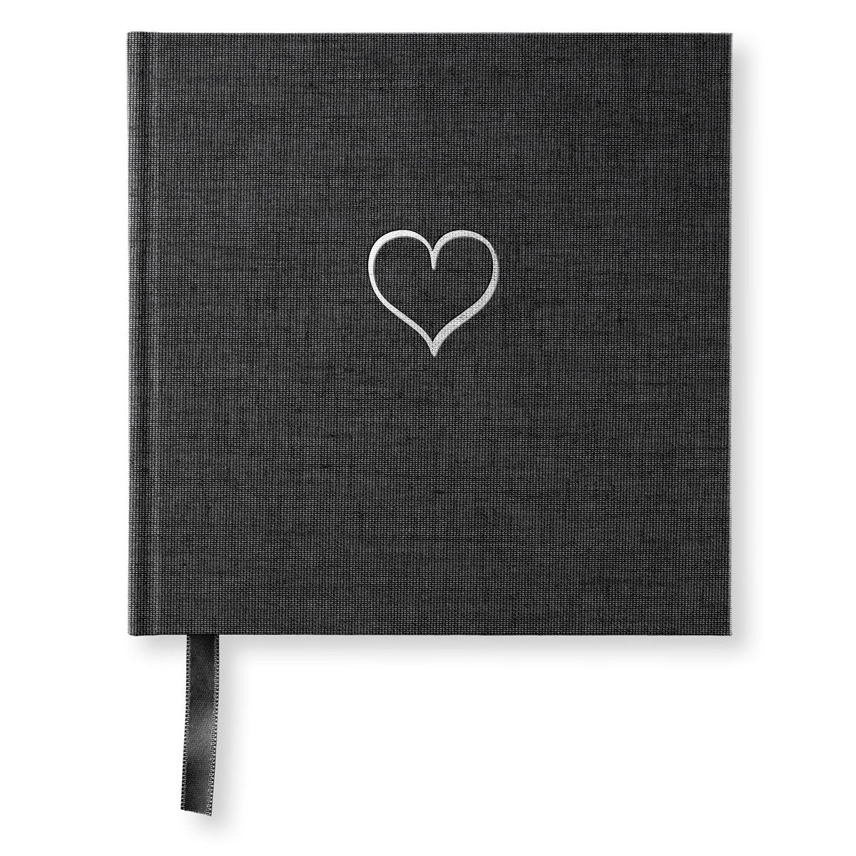 BOK - MINNESBOK - HJÄRTA - EVENT EDITION HEART PAPERSTYLE TRANSPARENT BLACK