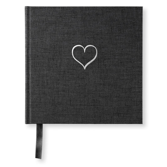 BOK - MINNESBOK - HJÄRTA - EVENT EDITION HEART PAPERSTYLE TRANSPARENT BLACK